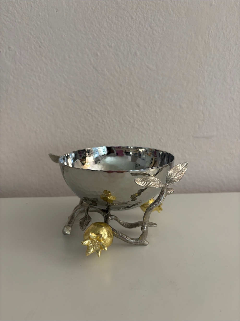 Michael Aram Pomegranate Silver & Gold Nut Bowl